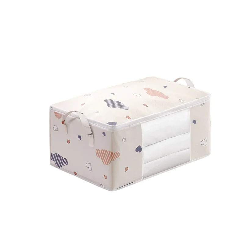 Sac de rangement polyvalent de grande capacité avec poignées, tissu Non tissé anti-poussière, résistant à l'humidité et sans odeur: Rouge