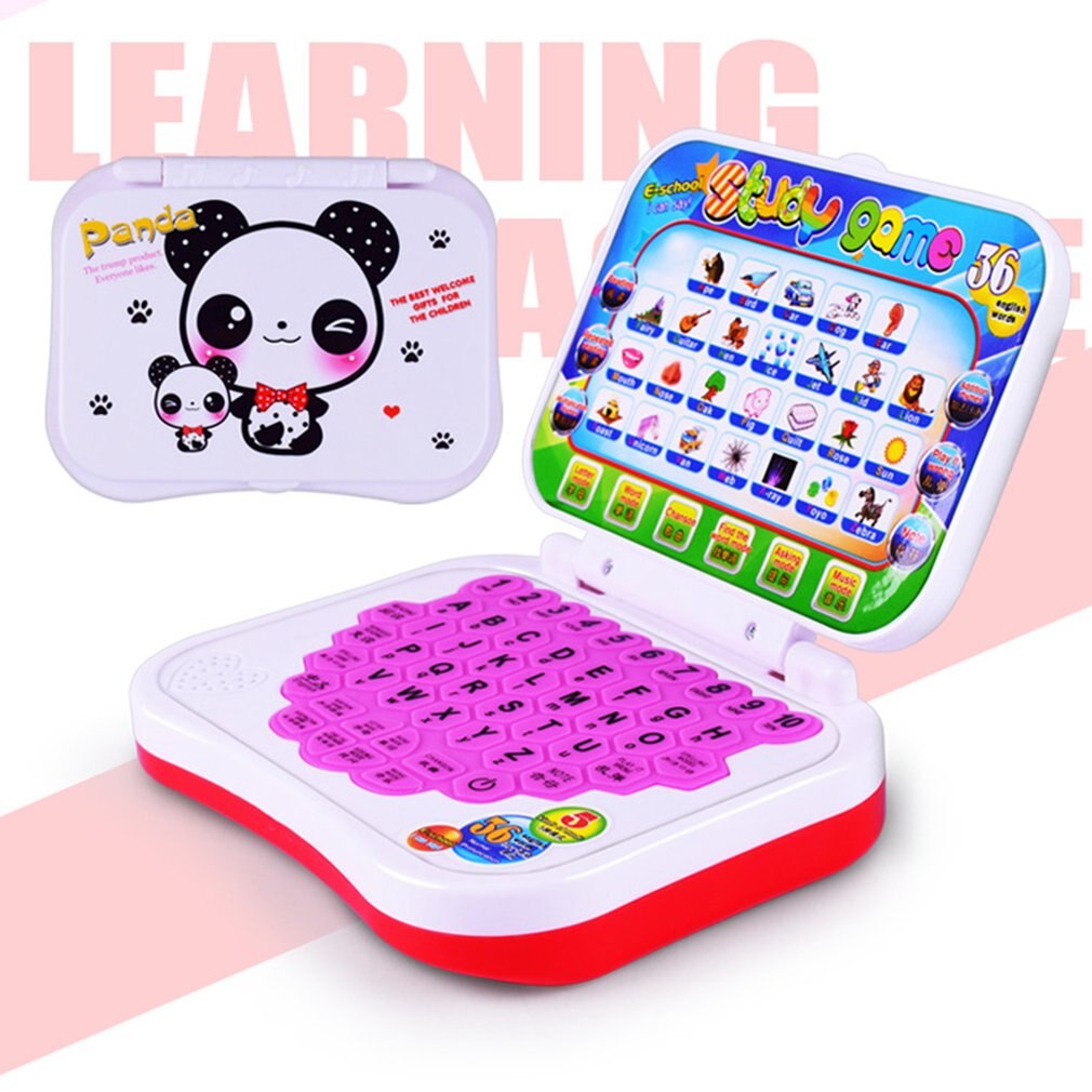 Early Educatief Kids Laptop Speelgoed Machine Multifunctionele Alfabet Muziek Speelgoed Puzzels Fonetische Taal Geluid Laptop Speelgoed