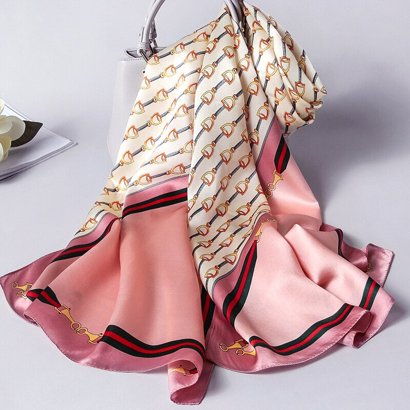 2021Brand Silk Scarf Women Luxury Real Silk Wraps For Ladies Print Shawls Foulard Femme Natural Silk Scarves: 8