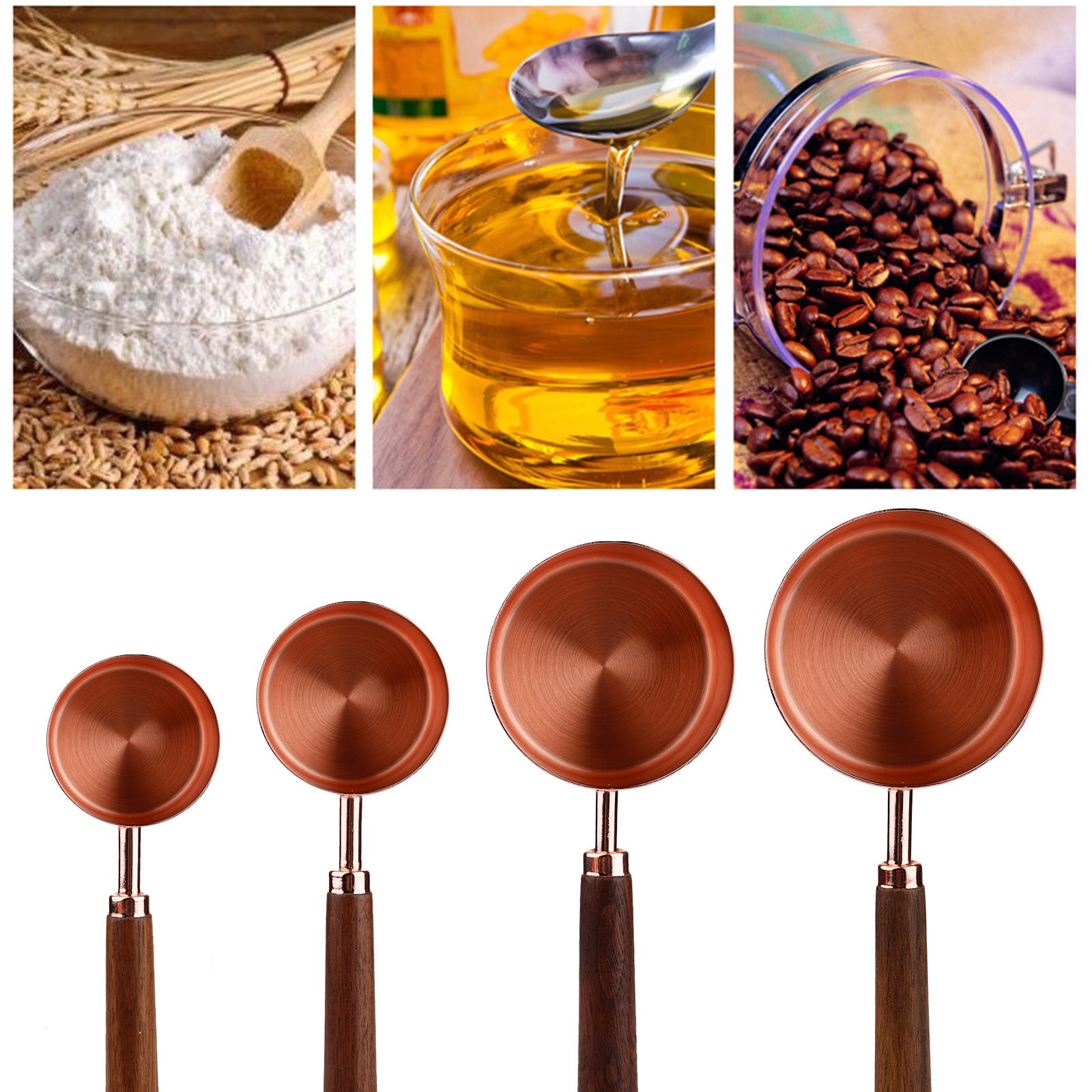 Household Kitchen Tools 4pcs Baking Tools Measuring Spoon Measuring Cup Set 4PCS Dining Bar Dining Household Set Baking Tool