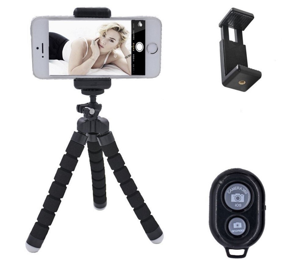 ZUOCHEN Sponge Tripod Universal Mobile Phone Bluetooth Selfie Camera Set Live Stand Tripod Tripod