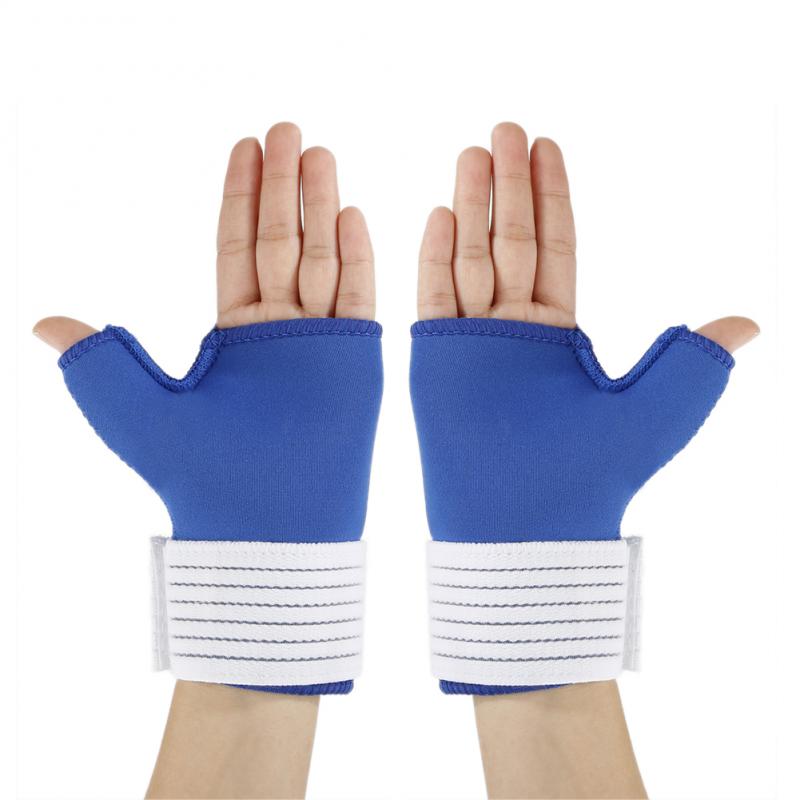 Universele Half Vinger Handschoen Sport Gym gewichtheffen Fitness Palm Pols Elastische Zachte Duim Hand Protector Ademend Handschoen