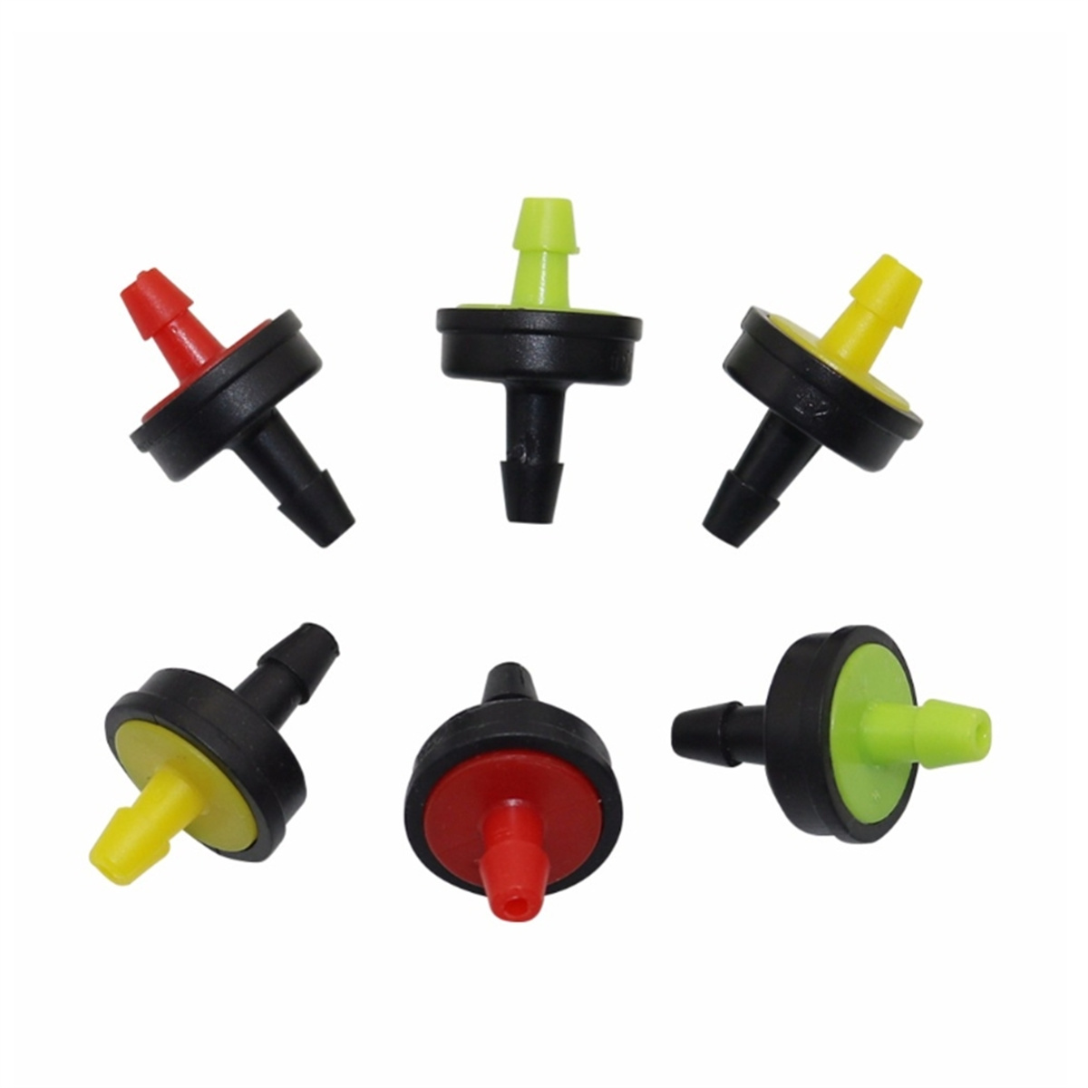 Portata 10/20/30L/H gocciolatore di compensazione della pressione 4/7mm tubo di pulizia automatica regolatore dell'acqua irrigazione del giardino raccordo a goccia