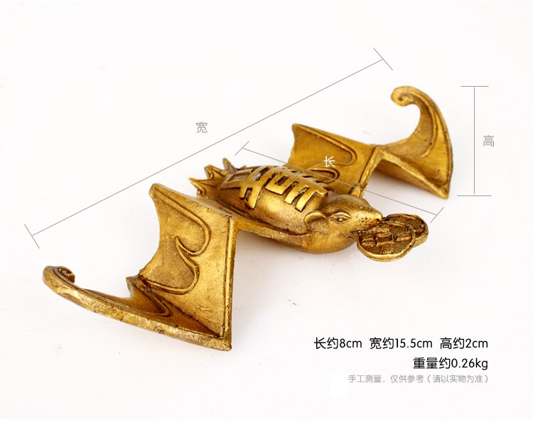 Ornements en laiton pour la maison, profitez à la fois de la felicité et de la longévité, décoration artisanale en forme de pêche: kaki foncé