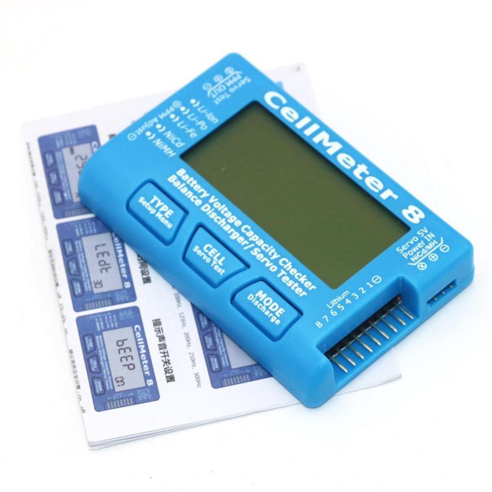 Rc Cellmeter 8 Digitale Batterij Capaciteit Checker Balance Backlight Voor Lipo Nicd Lcd Nimh Leven Ontlader Li-Ion Tester Serv B7U5