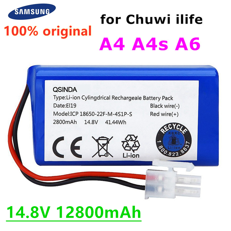 100% original Rechargeable ILIFE Battery 14.8V 12800mAh robotic vacuum cleaner accessories parts for Chuwi ilife A4 A4s A6