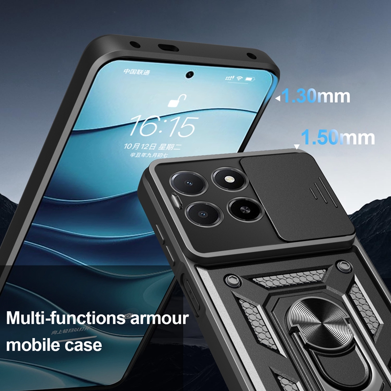 Para Honor X5b Plus 4G funda a prueba de golpes armadura soporte magnético anillo cubierta de teléfono Honor X5b / X5b Plus Fundas de protección de cámara