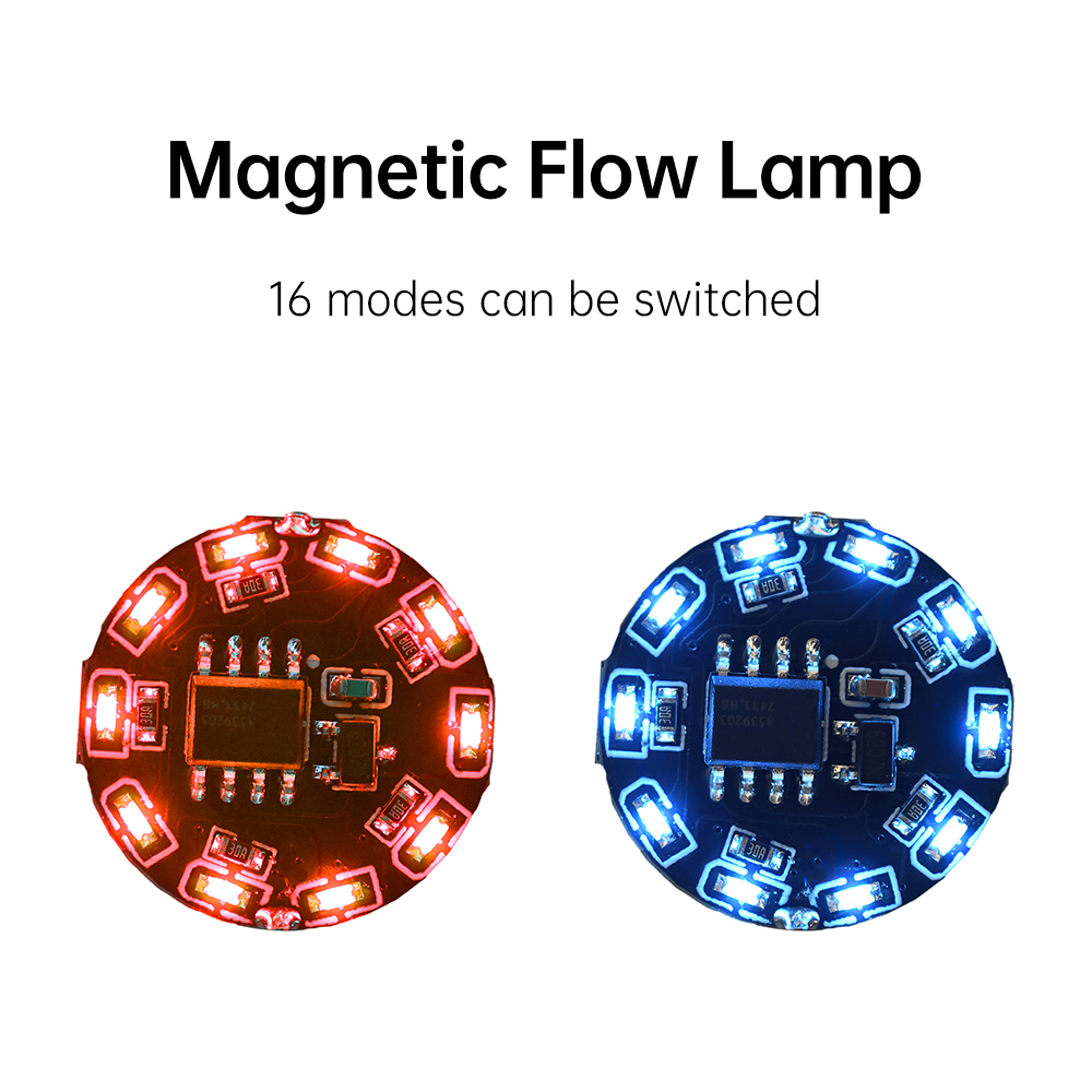 LED-Magnetlichtschalter, magnetische Induktionssteuerung, Wasserlicht, DIY-Lichtspielzeug, Induktionsschalter, 1 x 16 Modi, blau/verrotten/weiß/grün