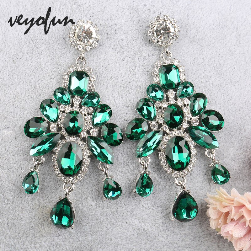 Veyofun Vintage Crystal ZA Earrings Luxury Party Dangle Earrings Jewelry for Woman