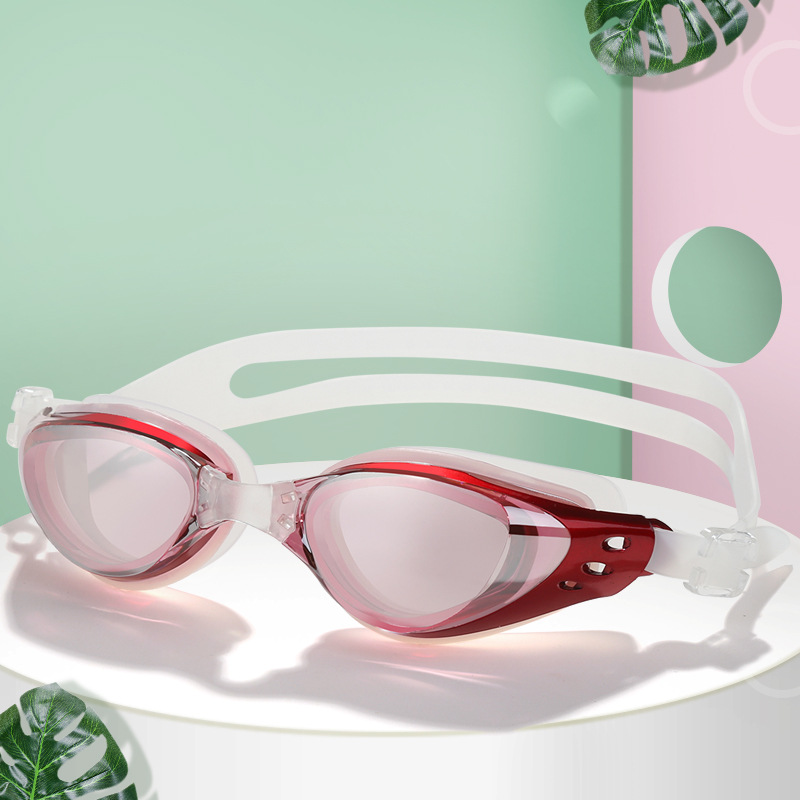 Placage myopie lunettes de natation étanche Anti-buée UV bouclier lunettes piscine Sports nautiques lunettes pour hommes femmes