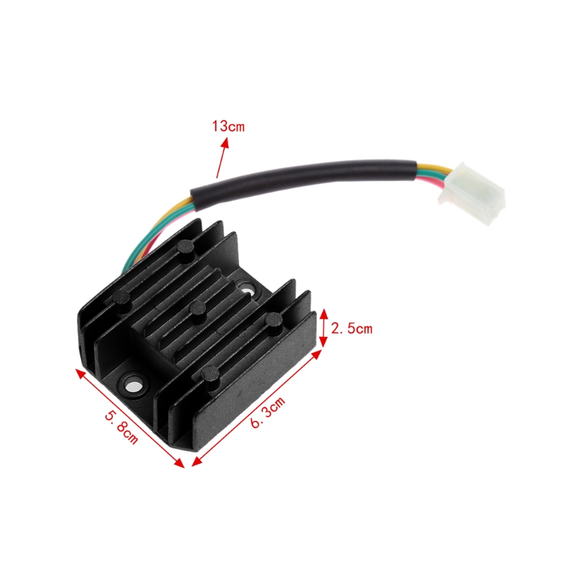 Rectificador regulador de voltaje para motocicleta, ATV GY6 50 150cc, 4 cables, barco, , 1 ud.