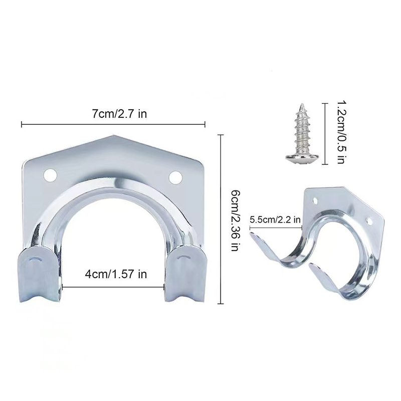 1/5/10 Stuks Hanger Sets Gereedschap Opslag Haken Muur Mount Metalen Dubbele Haken Garage Schuur Opknoping Organizer Tuinbeugel