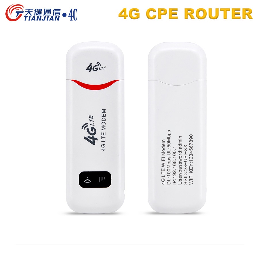 TIANJIE odblokowany router wi-fi LTE 3G/4G modem USB hotspot bezprzewodowy 4G karty Sim adapter WiFi kieszeń sim USB wifi w samochodzie sieci kij
