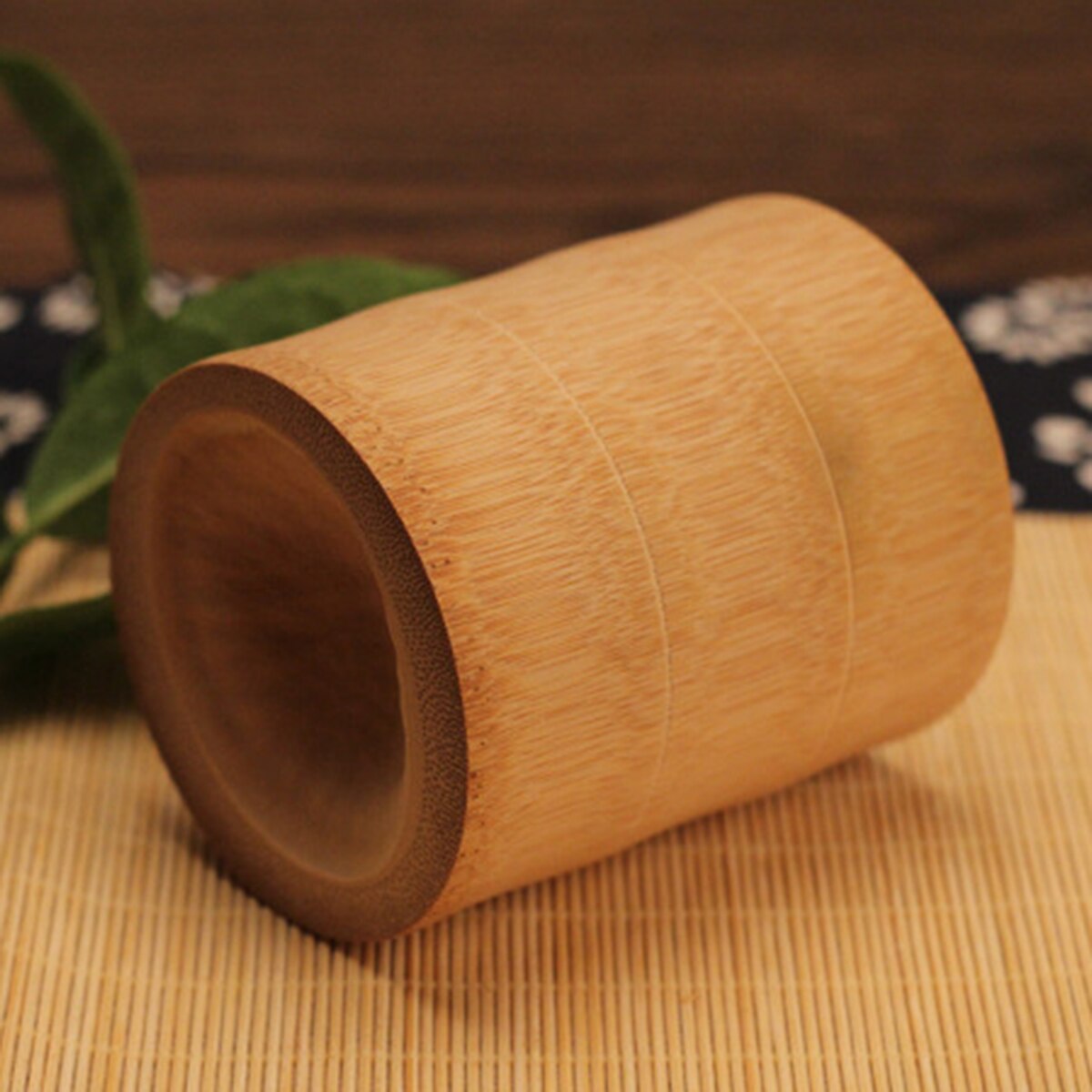 Natural Bamboo Tea Can Tea Canister Storage Boxes Travel Sealed Portable Tea Coffee Container Small Jar Caddy Organizer