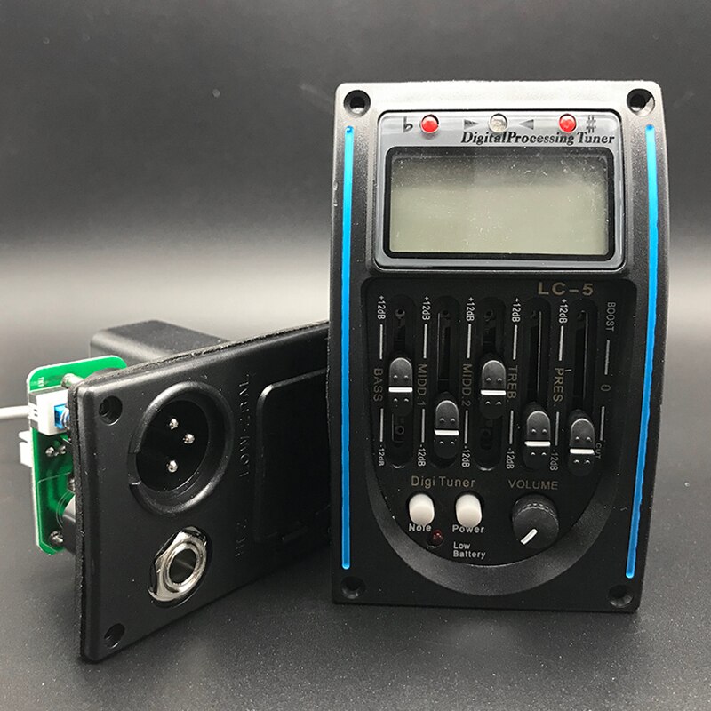 Acoustic Guitar Preamp LC-5 5 Band EQ Equalizer Pickup Tuner LCD with Micro Phone Guitar Pickup for Acoustic Guitar Guitar Parts
