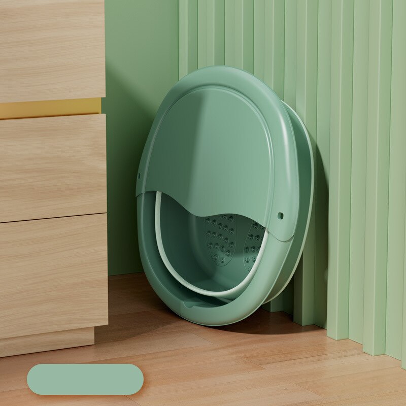 ! Vouwen Voet Inweken Emmer Kan Massage Vat Gezondheid Inweken Voet Bassin Kan Gegaste Door Kalf Voet Voet Wastafel: GREEN WITH  LID