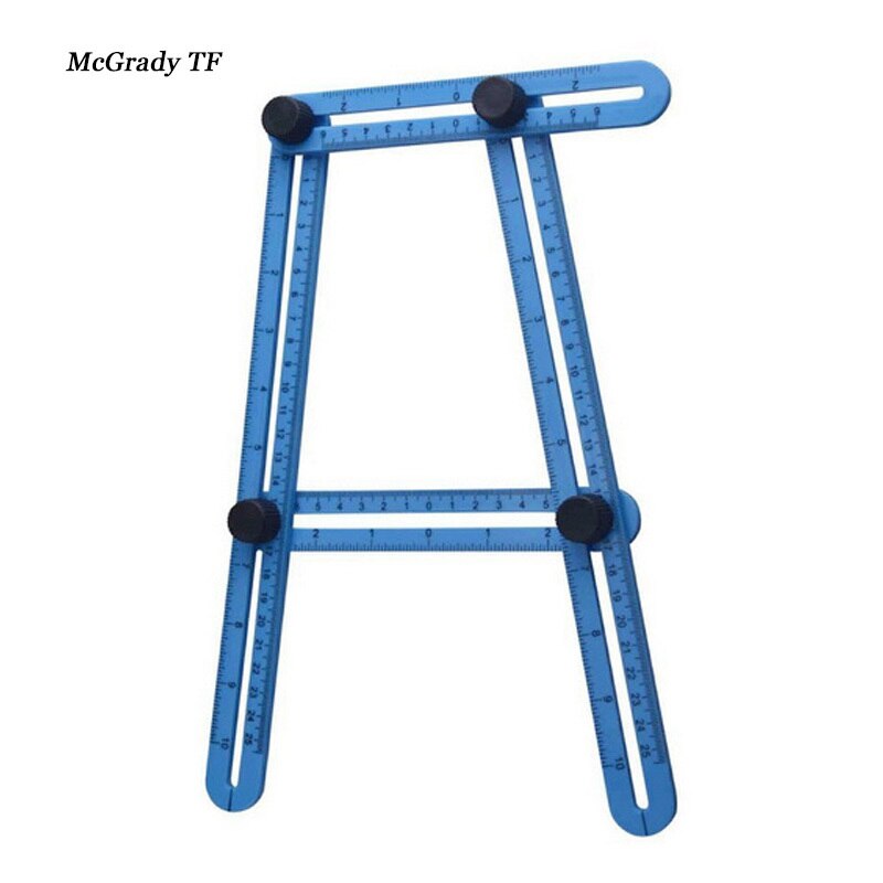 Plastic Multifunctional Activities Angle Model Angle Ruler Plastic Measuring Tool To Mark Bricks Lumber Laminates Measuring Tool: Blue
