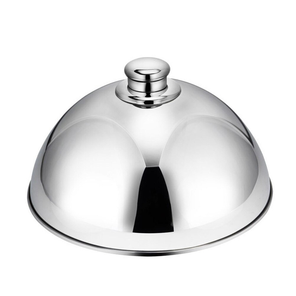 Stainless Steel Food Cover Dish Dust Cover Dome Food Lid for Home Restaurant Hotel: 10 inch Silver Bead