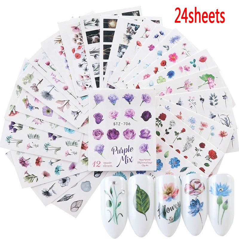 24 Sheets Nail Sticker
