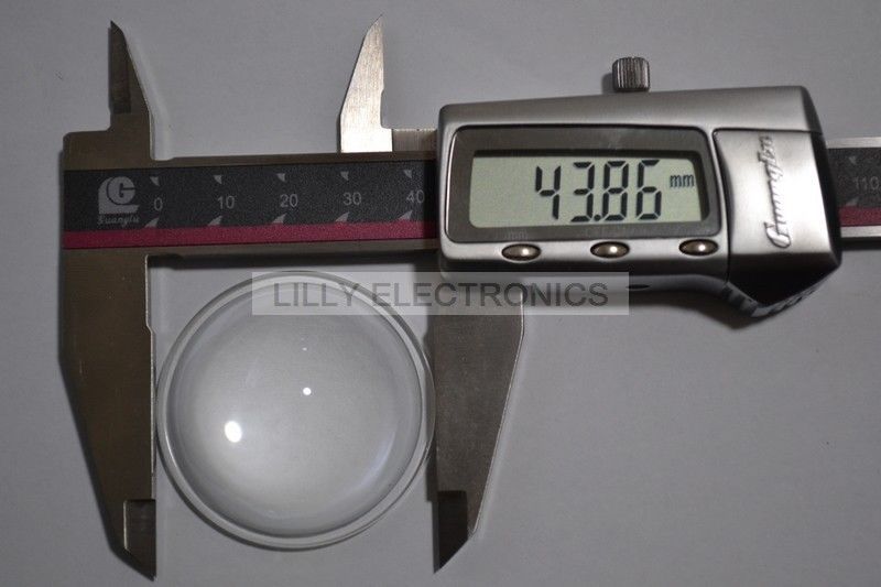 LED Single-convex Lens, 44mm, Optical Lens Glass