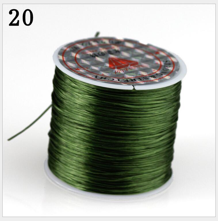60 M Colorful Flexible Rope DIY Crystal Beading Stretch Cord Elastic Line Beadwork Wire Thread Jewelry Making 21 colors wire: Light Pink