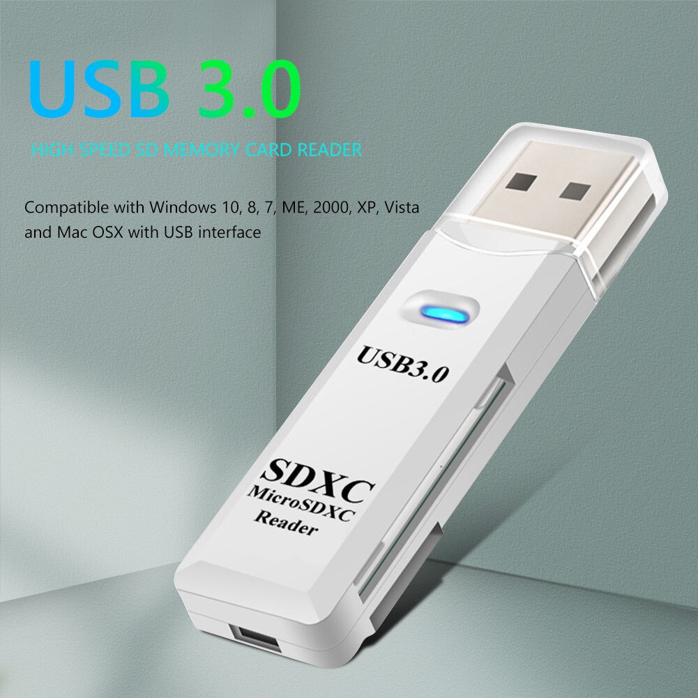 Memory Kaartlezer Sd Tf Smart Cardreader Adapter 2 In 1 Tf Kaartlezer Usb 3.0 Kaartlezer Adapter Drive Gratis voor Pc Flash