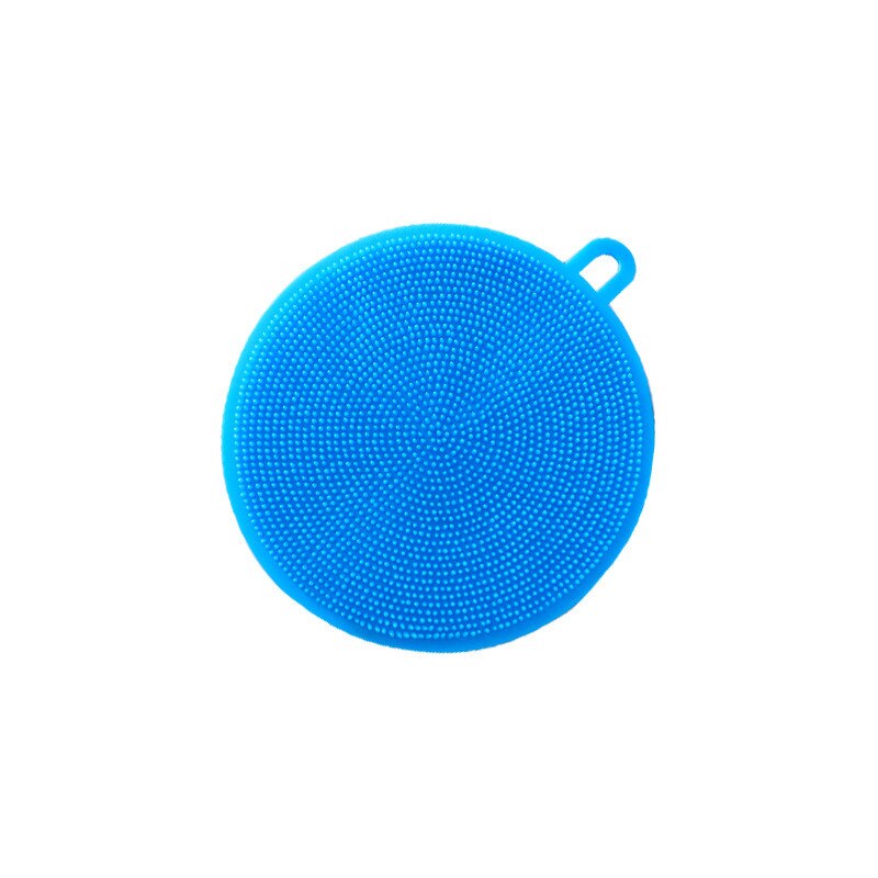 1 pz spazzole per la pulizia del Silicone morbido cuscinetto abrasivo in Silicone lavaggio spugna piatto ciotola pentola detergente strumento di lavaggio accessori da cucina: YELLOW