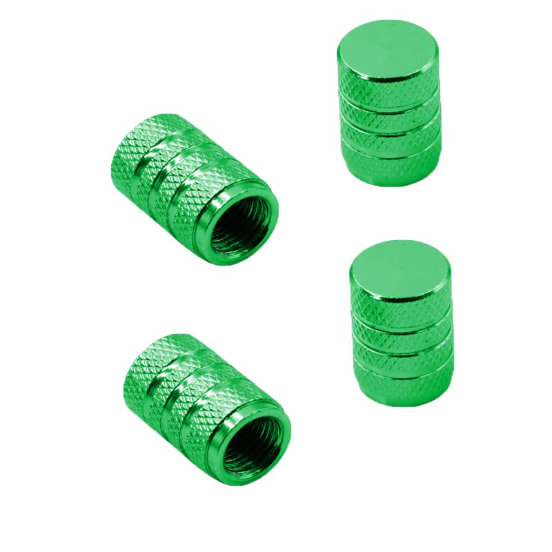 4pc/1pc universal dustproof liga de alumínio bicicleta tampa roda pneu coberto caminhão carro tubo pneu acessórios da bicicleta 10 cores: 4 PCS Green