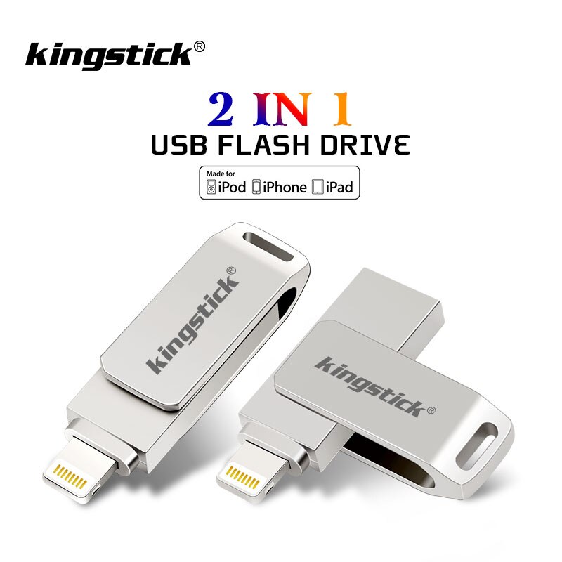 Clé USB en métal 2 en 1 pour iphone 6s 7plus, disque U d'apple