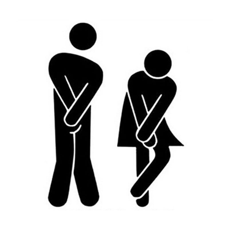Sjovt toilet indgangsskilt mærkat vægmærkat til butikskontor hjemmecafé hotel diy aftagelig sød mand kvinde toiletdørklistermærker