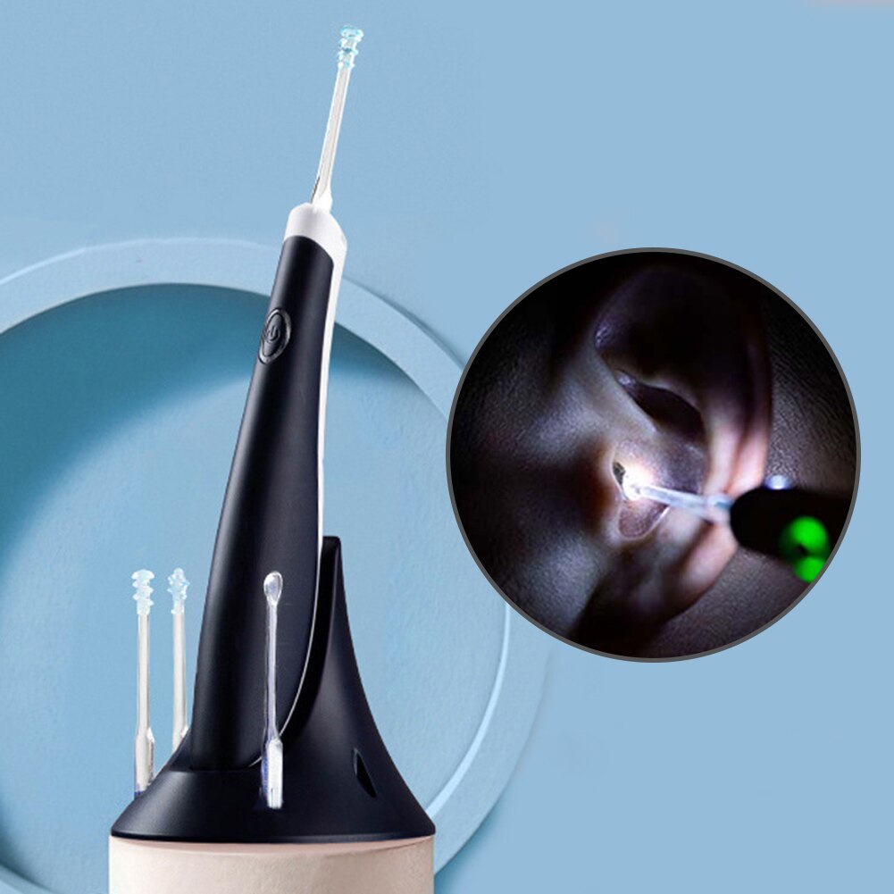 Baby Oor Schoner Draagbare Oorsmeer Removal Tool Veiligheid Hygiëne Elektrische Earpick Met Led Zaklamp Oorsmeer Lepel Graven Graven Oor
