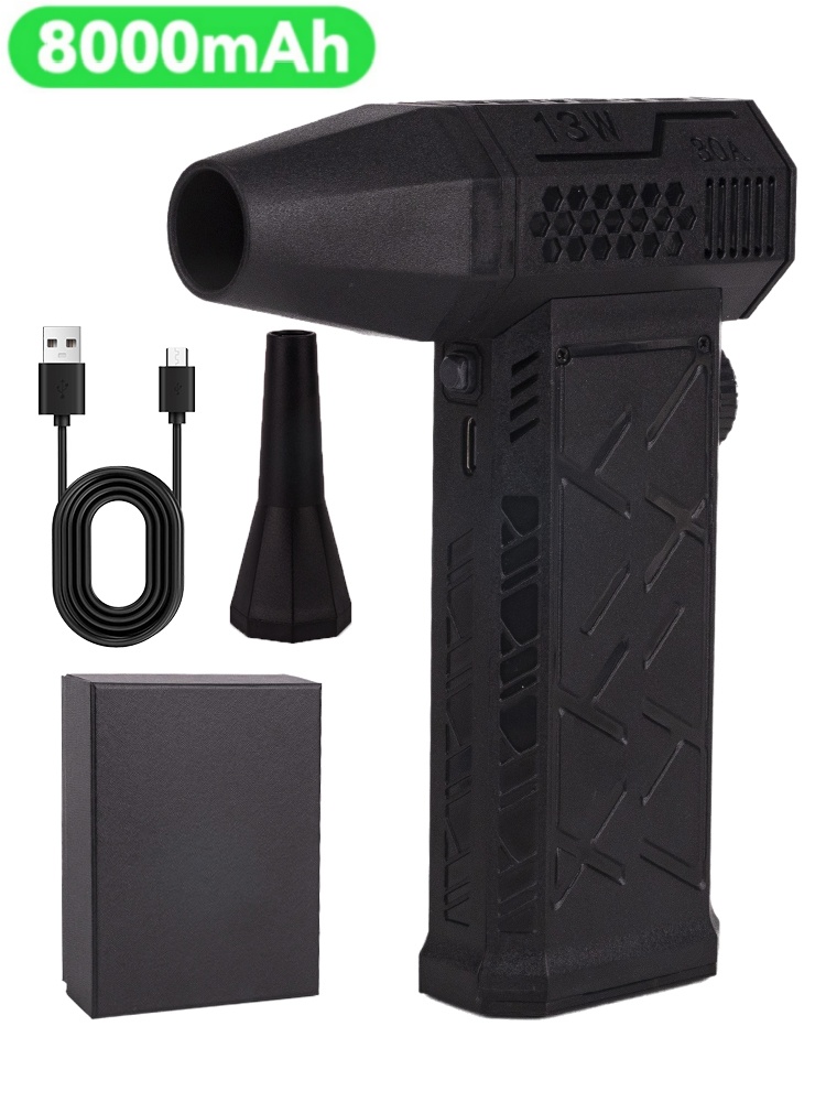 Potente ventilador de aire, ventilador de conducto de alta velocidad, mini ventilador Turbo Jet 140000 RPM Velocidad del viento 62 m/s Turbo Ventilador Motor sin escobillas Ventilador violento: YELLOW