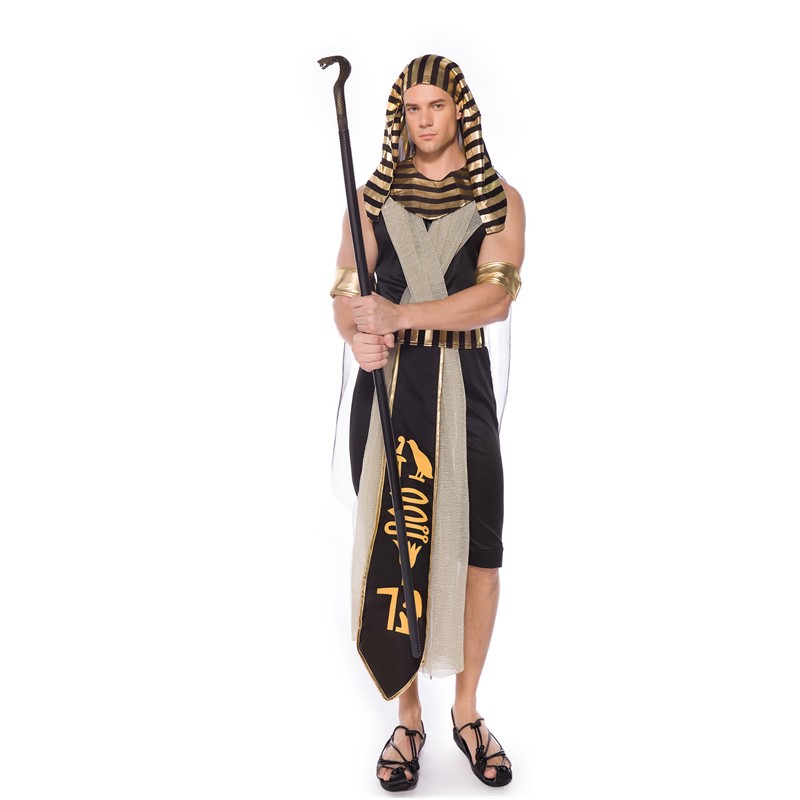 Adult Ancient Egypt Egyptian Pharaoh King Empress Cleopatra Queen Costume Halloween Party Medieval Couples Cosplay Dress