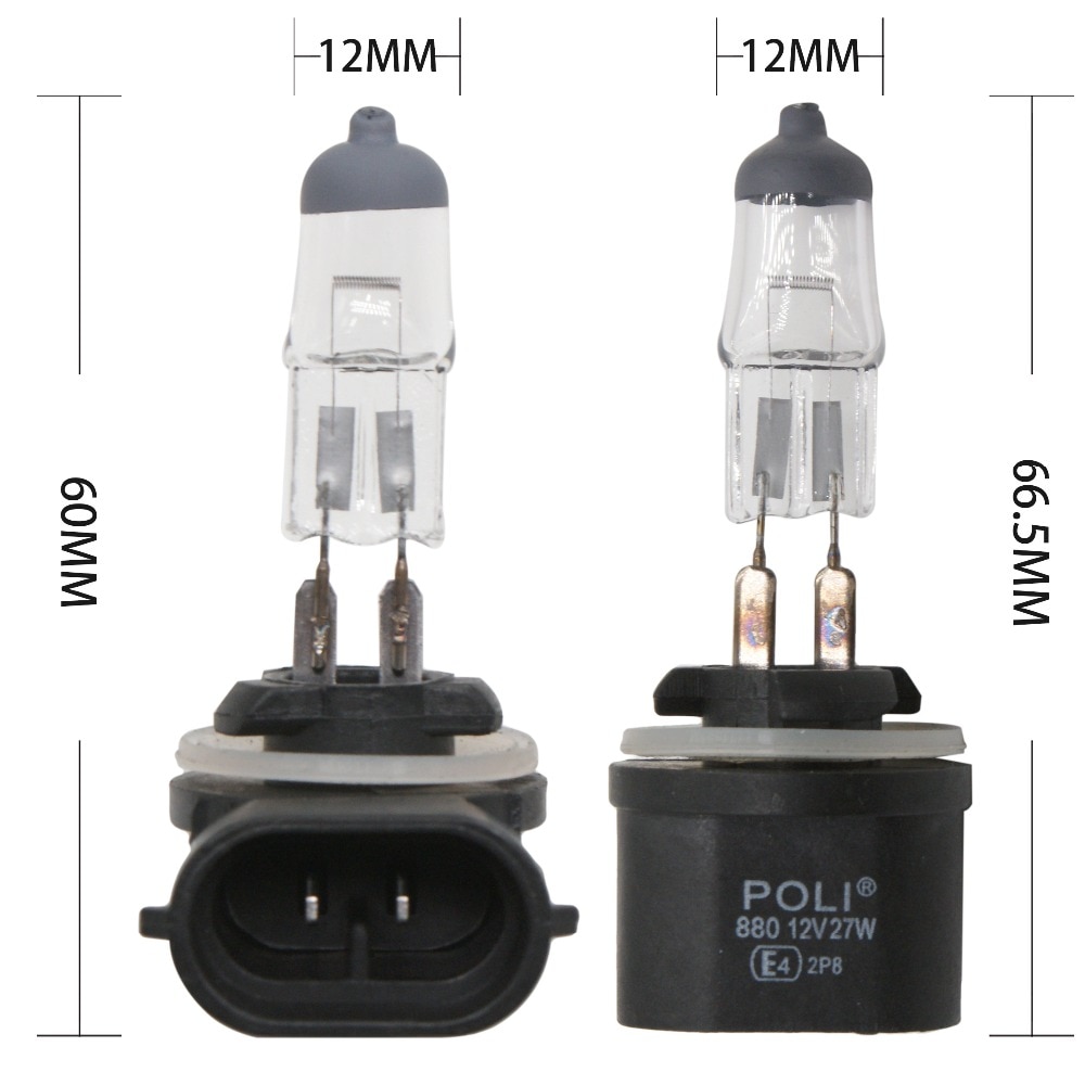 Lymoyo 2 st  h27 880 881 auto halogenlampor bil 12v 27w 4300k varmvit original glödlampa strålkastare belysning dagsljuslampa