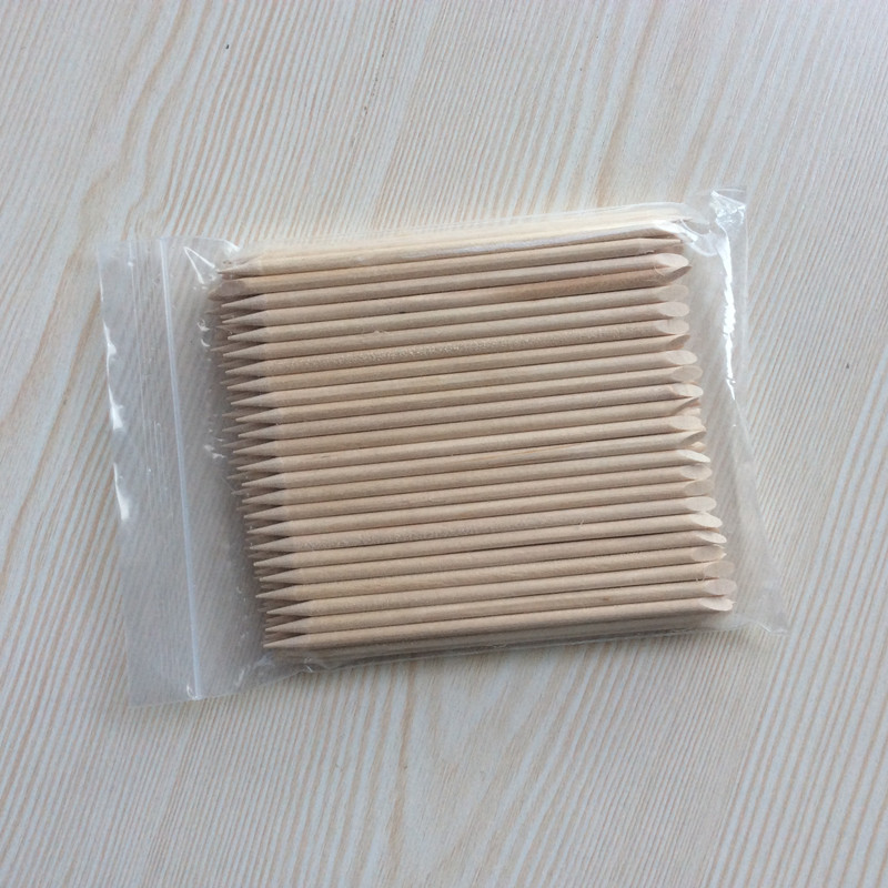 Useful Orange Wood Sticks 50pcs/lot Cuticle Pusher Remover Manicure Pedicure Care Tool Nail Art Decorations