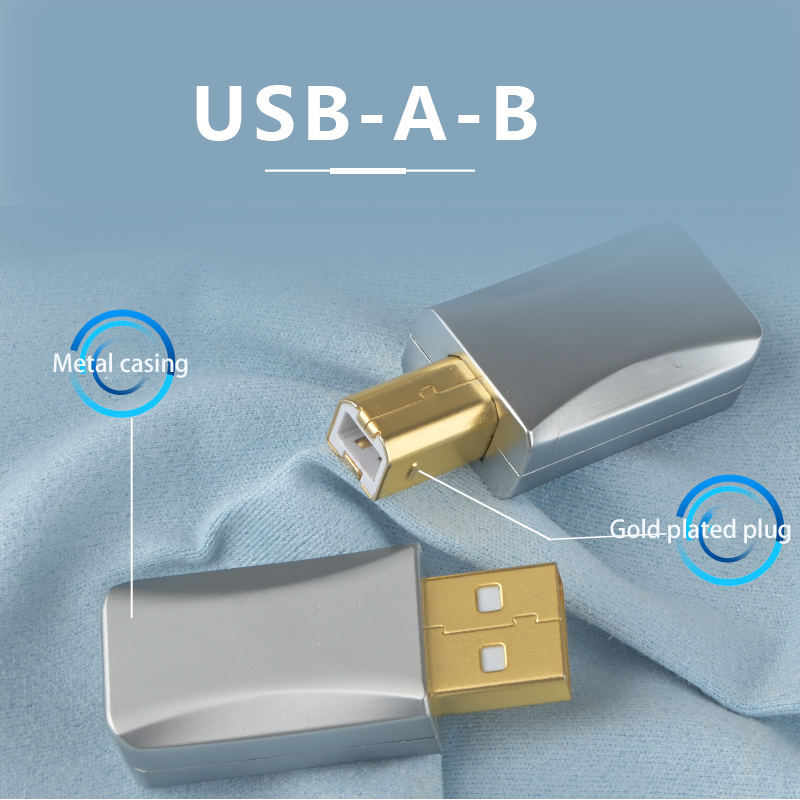 HiFi Audio USB Data Cable DIY Type A Type B USB A USB B USB 2.0 Connector Jack Tail Sockect Connector Port Sockect Metal Casing