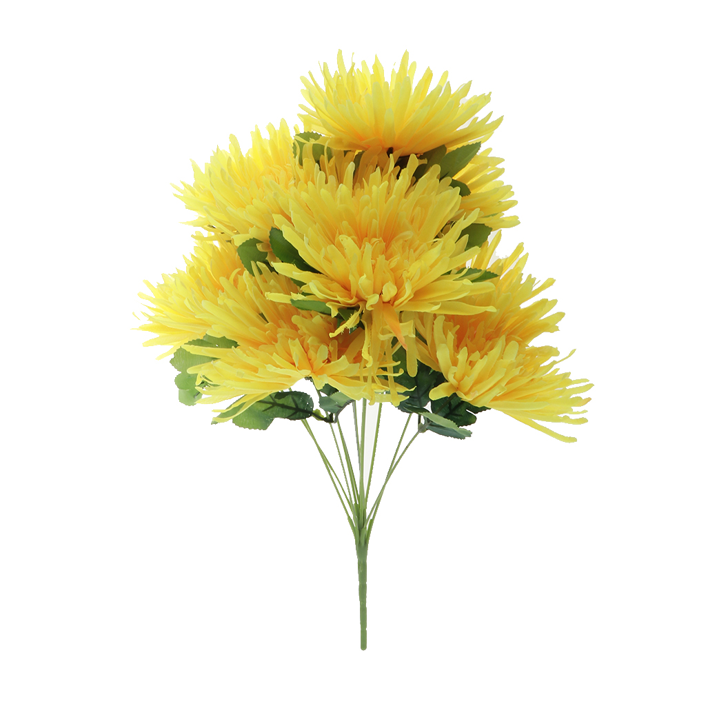 Zijde Grave Chrysant Bloem Boeket Arrangement Begraafplaats Graveside Bloemen Decoratie