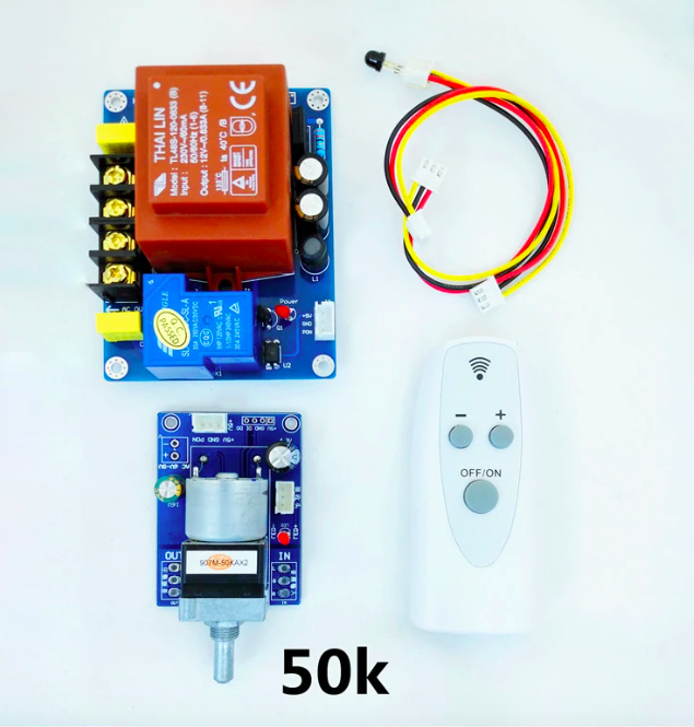 Placa de Control de volumen con Control remoto por infrarrojos HiFi, amplificador APLS, preamplificador, potenciómetro de Motor, ajusta el módulo de volumen: green