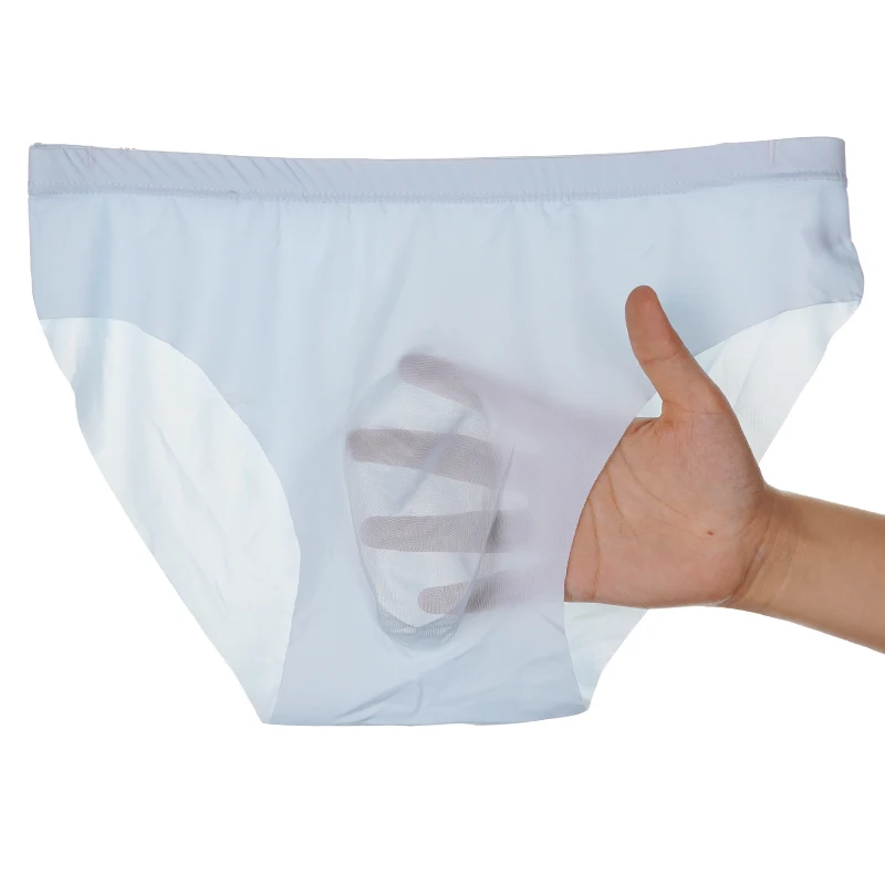5 paren/partij heren ultradunne slipje ijszijde slips zomer transparant naadloos sexy sneldrogend ademend ondergoed slips