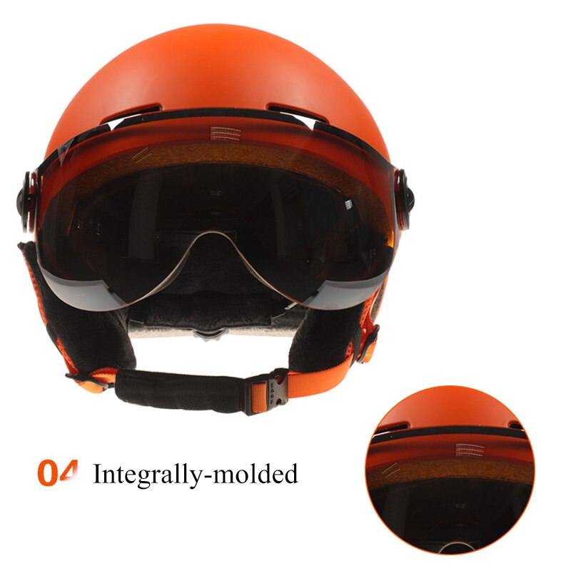 MOON Goggles Skiing Helmet Integrally-Molded PC+EPS High Ski Helmet Outdoor Sports Ski Snowboard Skateboard Helmets