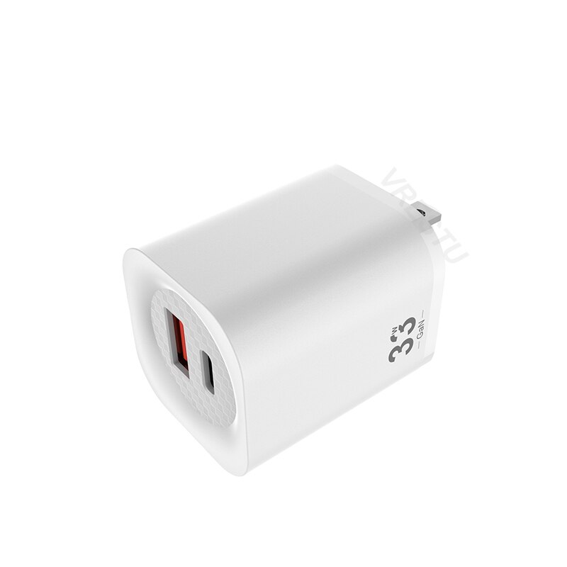Usb  pd30w gan-oplader, snellader qc  pd 3.0 afc scp-voedingsadapter voor iphone, samsung, pps, tablet, draagbare wandlader met 2 poorten: Wij blanken