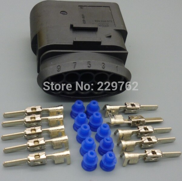 Shhworldsea 10 Pin 1J0973835 1J0973735 Vrouwelijke Mannelijke 3.5 Auto Temp Sensor Plug Deflatie Klep Plug Waterdichte Connector Voor VW