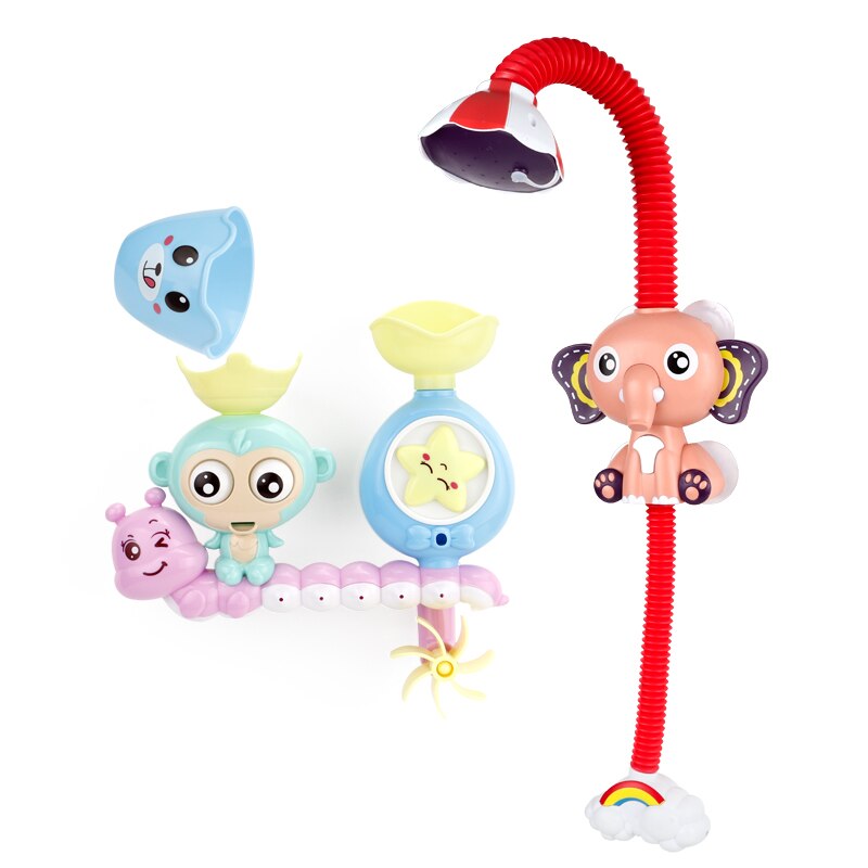 Baby Bath Toy Elephant Spray Toddler Electric Shower Boys Swimming Water Toys Yellow Duck Cute Turtles Dinosaur Egg for Kids: A001-HD2b