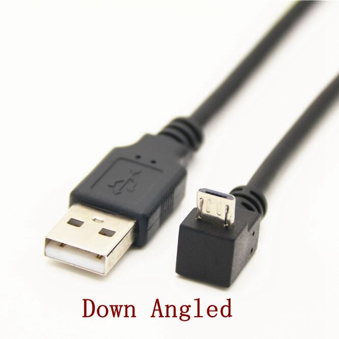 Up Down Left Right Angled 90 Degree USB Micro USB Male to USB male Data Charge connector Cable 25cm 50cm for Tablet 5ft 1m 3M 5M: Red / 1m