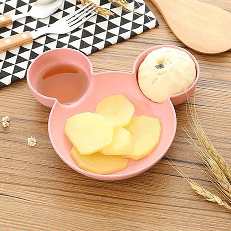 Sarjakuva vauvan astiasto infant food dining children bowl feeding set wheat straw kids dining plate