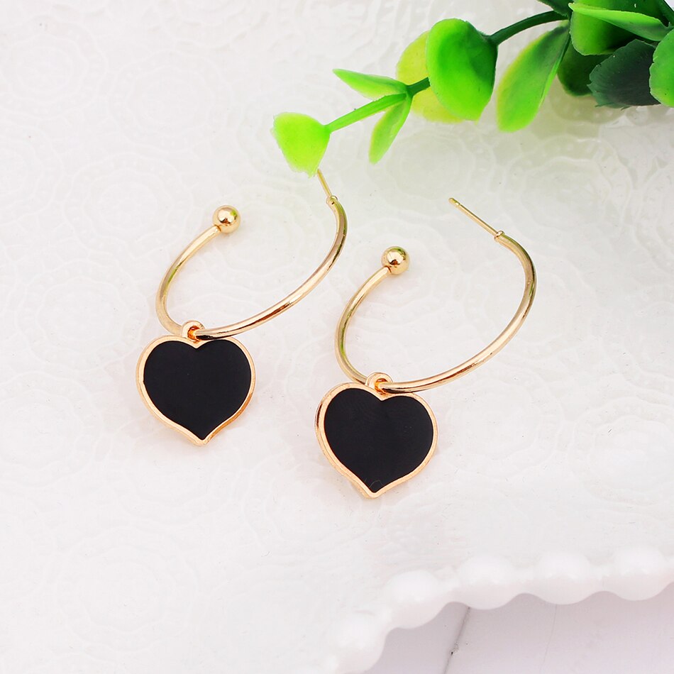 Red love Earring kolczyki Geometric Metal Earrings for Women's Earings Female Jewelry Cheaper