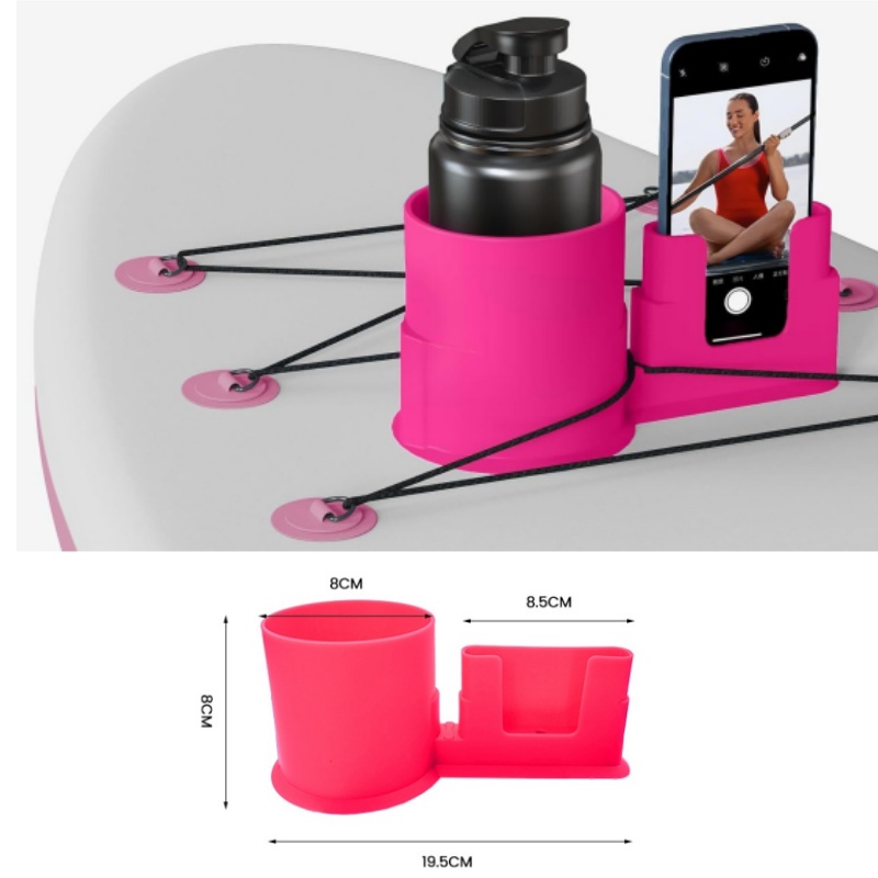 Kayak Drink Holder Surfboard Bottle Cup Holder Kayak Rope Binding Drink Holder Kayak Accessories Stationary Beverage: Burgundy