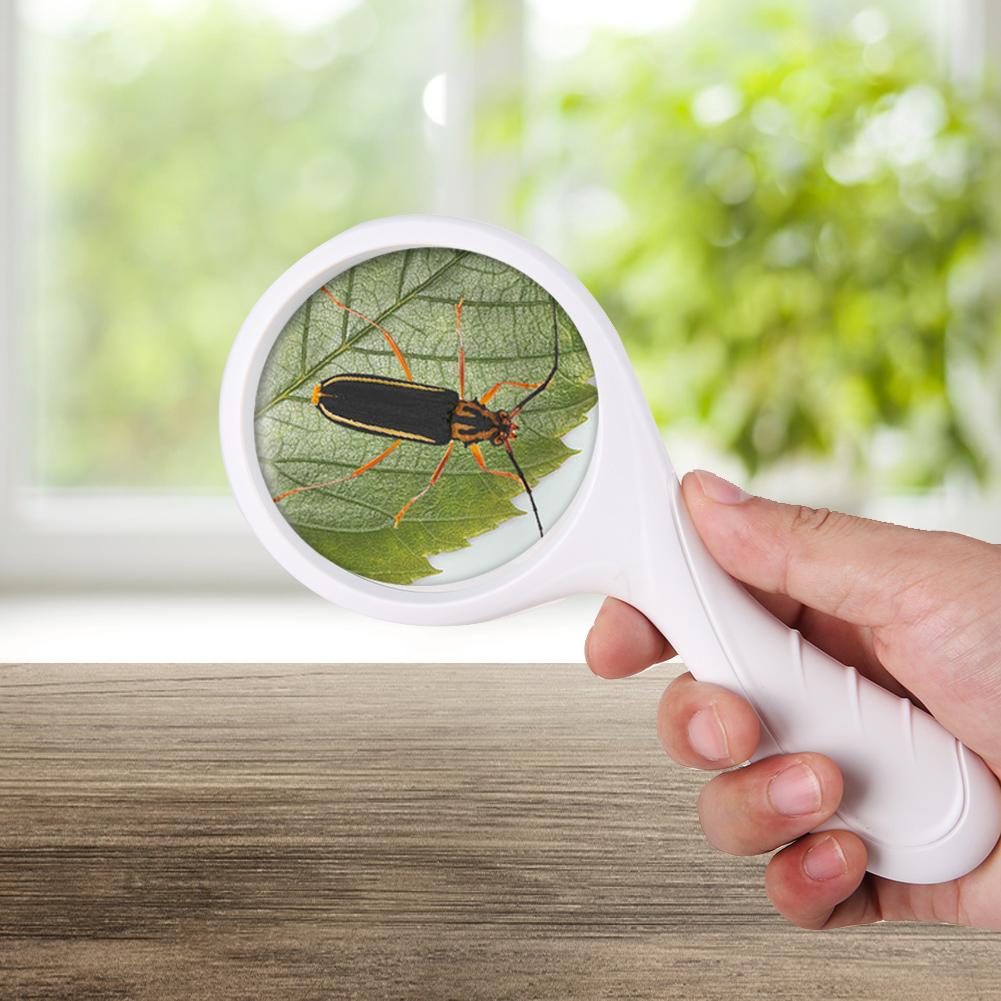 5x 45x Illuminated Magnifiers with 3LED UV Lamp Reading Magnification Loupe for Glass Jewelry Banknote Inspection Handheld Tools