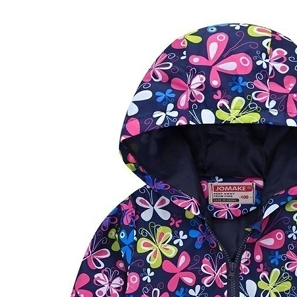 automne Enfants Vêtements Vestes pour enfants Pour Garçon Fille À Capuche Coupe-Vent À Capuche Bébé Impression Manteau Imperméable À L'eau À Capuche