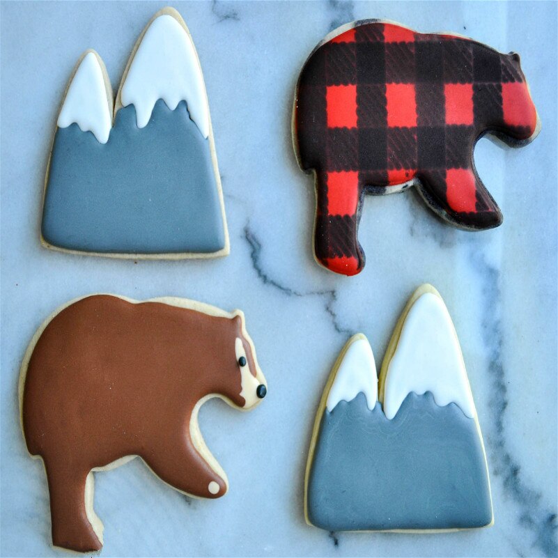 KENIAO Grizzly Bear Cookie Cutter Woodland Animal Fondant / Biscuit / Food Cutter for Kids - 13.1 x 8.7 cm - Stainless Steel